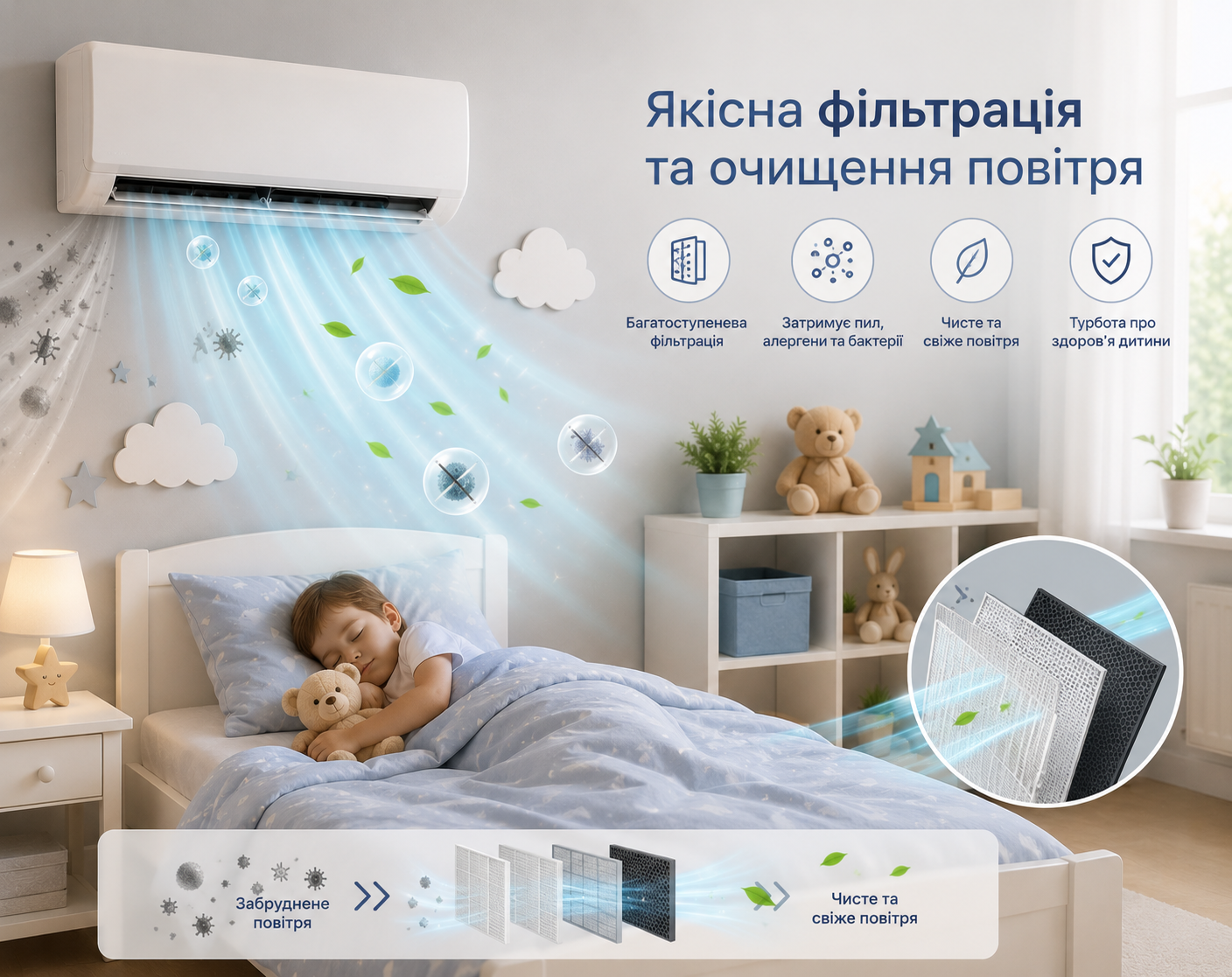 Кондиціонер для дитячої кімнати: як обрати безпечну модель